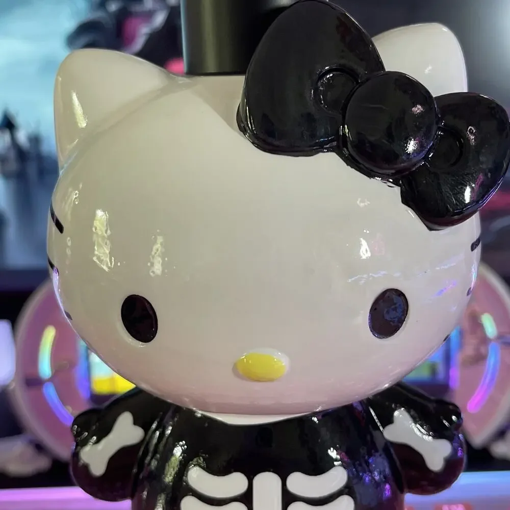 Hello Kitty Soap Pump Lotion Dispenser WhiteBlack 2024 Sanrio Halloween Skeleton